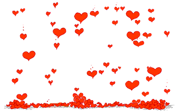 Une pluie de coeurs